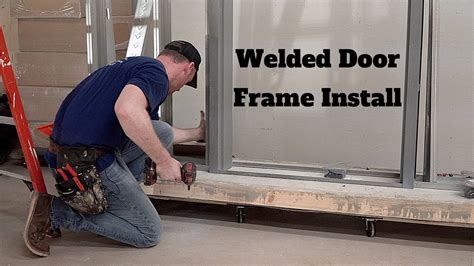 welding a steel door frame